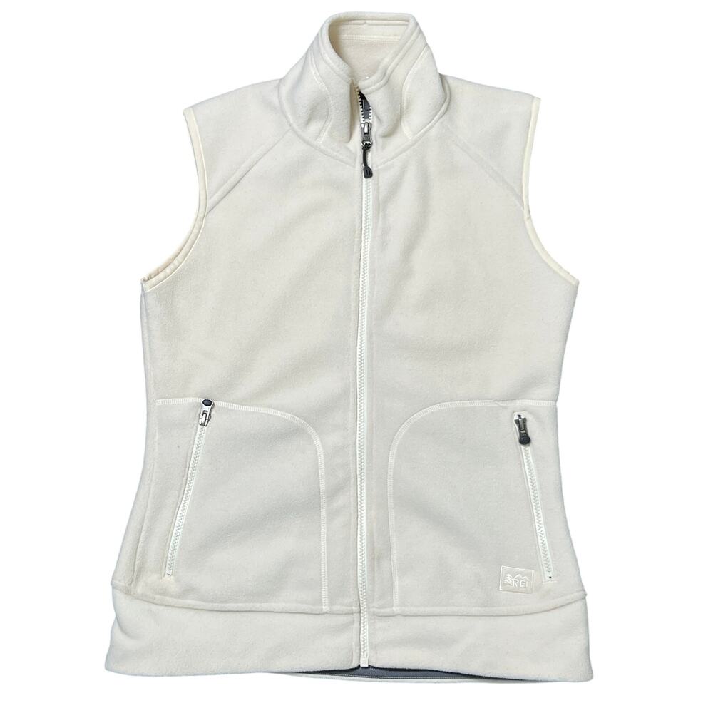 REI Cream Fleece Zip Vest